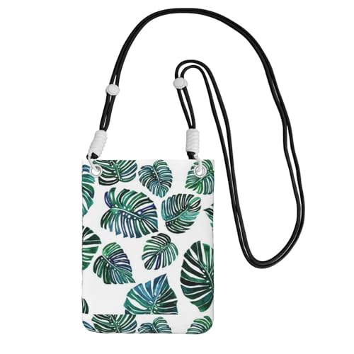 Kleine Umhängetasche, zum Tragen einer Handytasche, diagonal, Bananenblätter, Mini-Schultertasche, Geldbörse, Smartphone-Geldbörse Kleine Umhängetasche, zum Tragen einer Handytasche, diagonal, Bananenblätter, Mini-Schultertasche, Geldbörse, Smartphone-Geldbörse von SMSJTMWHN