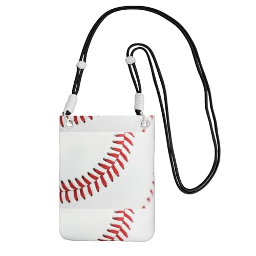 Kleine Umhängetasche, zum Tragen einer Handytasche, diagonal, Baseball-Spitze, Nahaufnahme, Mini-Schultertasche, Geldbörse, Smartphone-Geldbörse von SMSJTMWHN