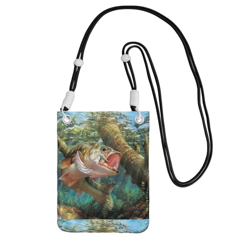 Kleine Umhängetasche, zum Tragen einer Handytasche, diagonal, Fisch-Mini-Schultertasche, Geldbörse, Smartphone-Geldbörse Kleine Umhängetasche, zum Tragen einer Handytasche, diagonal, Fisch-Mini-Schultertasche, Geldbörse, Smartphone-Geldbörse von SMSJTMWHN