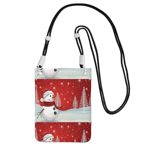 Kleine Umhängetasche, zum Tragen einer Handytasche, diagonal, Merry Christmas Day, Mini-Schultertasche, Geldbörse, Smartphone-Geldbörse von SMSJTMWHN