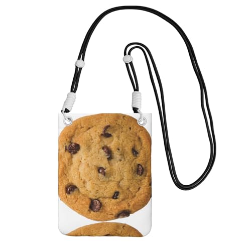 Kleine Umhängetasche, zum Tragen einer Handytasche, diagonal, Schokoladenkekse, Mini-Schultertasche, Geldbörse, Smartphone-Geldbörse von SMSJTMWHN