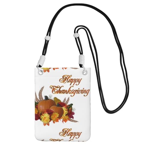 Kleine Umhängetasche, zum Tragen einer Handytasche, diagonal, Thanksgiving, Mini-Schultertasche, Geldbörse, Smartphone-Geldbörse Kleine Umhängetasche, zum Tragen einer Handytasche, diagonal, Thanksgiving, Mini-Schultertasche, Geldbörse, Smartphone-Geldbörse von SMSJTMWHN