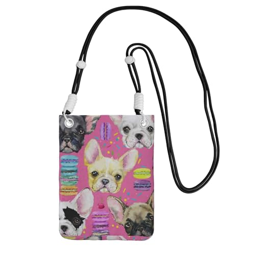 Kleine Umhängetasche, zum Tragen einer Handytasche, diagonal, Tier, Hund, Mini-Schultertasche, Geldbörse, Smartphone-Geldbörse von SMSJTMWHN