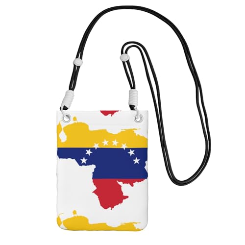 Kleine Umhängetasche, zum Tragen einer Handytasche, diagonal, Venezuela-Flagge, Mini-Schultertasche, Geldbörse, Smartphone-Geldbörse Kleine Umhängetasche, zum Tragen einer Handytasche, diagonal, Venezuela-Flagge, Mini-Schultertasche, Geldbörse, Smartphone-Geldbörse von SMSJTMWHN