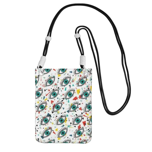 Kleine Umhängetasche mit diagonalen Augen, Mini-Schultertasche, Smartphone-Geldbörse von SMSJTMWHN