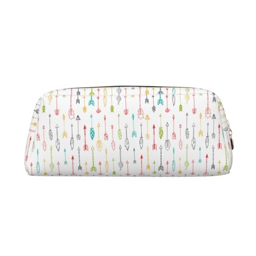 SMSJTMWHN Buntes handgezeichnetes Kunst-Federmäppchen mit Boho-Stil und Pfeil-Druck, geräumiges und stilvolles Federmäppchen mit Reißverschluss, Büro-Federmäppchen von SMSJTMWHN