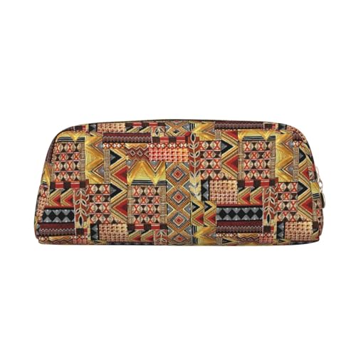 SMSJTMWHN Federmäppchen aus afrikanischem Textil-Patchwork-Druck, geräumiges und stilvolles Federmäppchen mit Reißverschluss von SMSJTMWHN