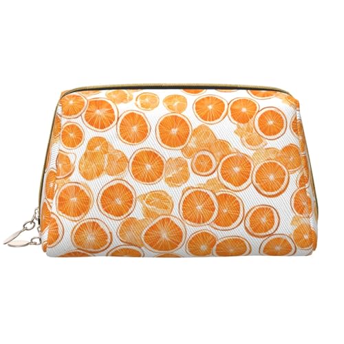 SMSJTMWHN Stilvolle und langlebige Leder-Make-up-Tasche mit mehreren Fächern, wasserabweisend, Organizer mit hoher Kapazität für Reisen und Zuhause, Weiss/opulenter Garten, Einheitsgröße von SMSJTMWHN