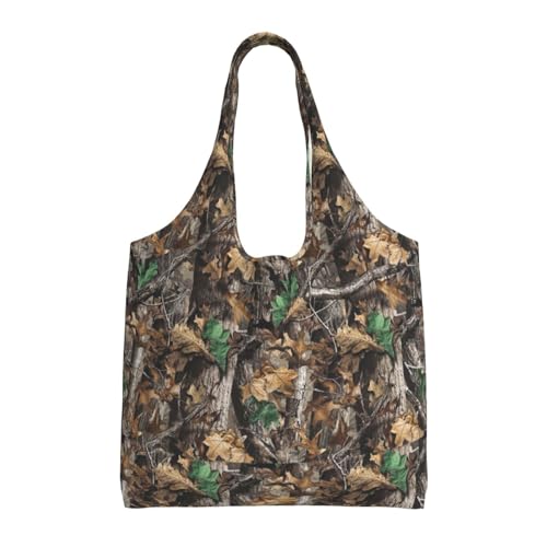 SMSJTMWHN Wiederverwendbare Einkaufstasche für die Küche, Motiv: kalter Baum, Camouflage, Leinen-Tragetasche, ästhetisch, wiederverwendbar, Schultertasche für Fitnessstudio, Reisen, Arbeit von SMSJTMWHN