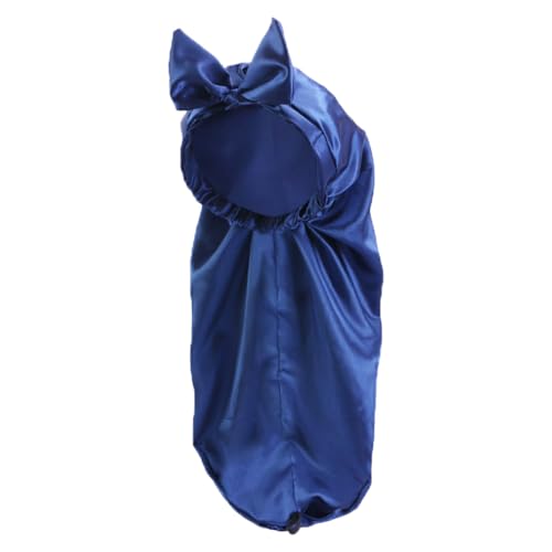 1/2 Pcs Lange Schlafmütze Satin Haarhaube Bonnet Silk Schlafhaube Elastisch Schlafkappe Seidenhaube zum Schlafen Nachtmütze mit Schleife Satinhaube Duschmütze Cap für Damen Mädchen Haarschutz von SMTCM