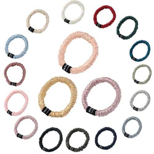 3 Stück Haargummis Seide Zopfgummi Klein Scrunchies Haarschmuck Silk Haare Ringe Elastische Haarbänder Satin Pferdeschwanz Gummibänder Hair Ties Seide Pferdeschwanzhalter Reißfeste Für Damen von SMTCM