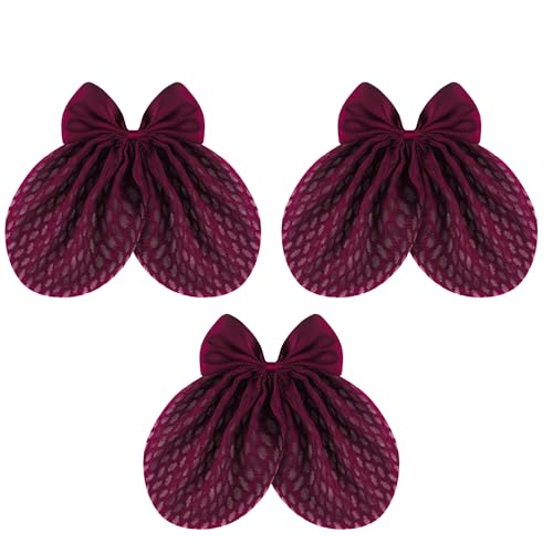 3 Stück Haarschleife Damen Haarspange mit Großer Schleife Satin Schleifen mit langen Bändern Chiffon Haarschmuck Niedlicher Bowknot Haarclips Haarklammern Stoff Pferdeschwanzschleife Haarnadel von SMTCM