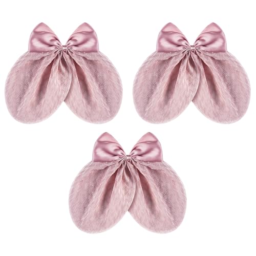3 Stück Haarschleife Damen Haarspange mit Großer Schleife Satin Schleifen mit langen Bändern Chiffon Haarschmuck Niedlicher Bowknot Haarclips Haarklammern Stoff Pferdeschwanzschleife Haarnadel von SMTCM