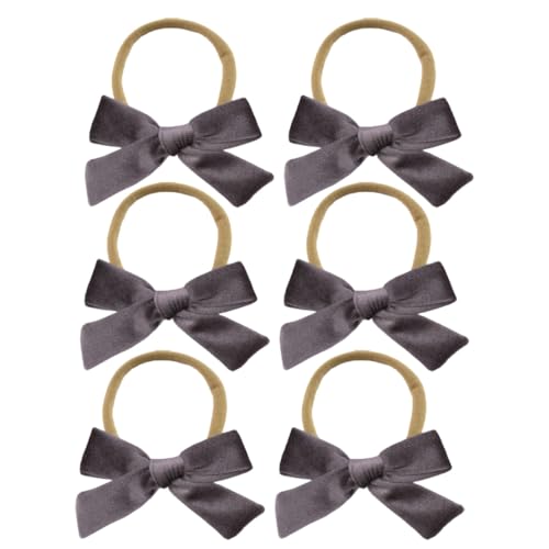 6 Stück Baby Stirnbänder Samt Haarband Kinder Schleifen Babyschmuck Haarschleife Mädchen Headband Neugeborene Headwrap Haargummi mit Schleife Haarschmuck für Kleinkind Geburtstag Weihnachten von SMTCM