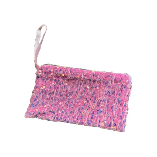 Handtasche 1 Stück Pailletten Kosmetiktasche Kulturbeutel Kulturtasche Toiletry Bag Aufbewahrungstasche Mäppchen Tragbare Taschen Reißverschluss Tasche für Mädchen Teenager Frauen Reisen von SMTCM