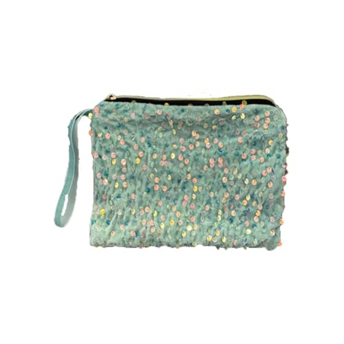 Handtasche 1 Stück Pailletten Kosmetiktasche Kulturbeutel Kulturtasche Toiletry Bag Aufbewahrungstasche Mäppchen Tragbare Taschen Reißverschluss Tasche für Mädchen Teenager Frauen Reisen von SMTCM