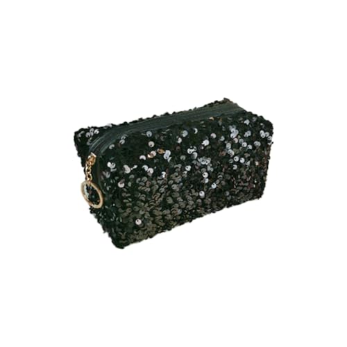 Kosmetiktasche 1 Stück Kulturbeutel Kulturtasche Toiletry Bag Aufbewahrungstasche Mäppchen Tragbare Taschen Pailletten Reißverschluss Organizer Tasche für Frauen Handtasche Geldbörse von SMTCM