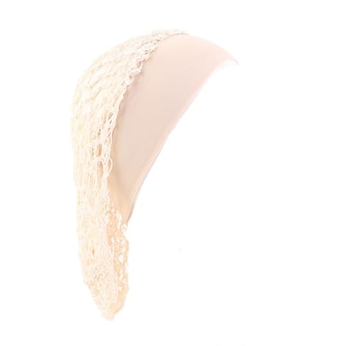 Mesh Haarnetz Gehäkeltes Haarnetz zum Schlafen Bonnet Lange Haar Schlafmütze Haarabdeckung Elastische Schlafhaube mit Breitem Gummiband Nachtmütze Häkelmütze Mesh Haarschmuck für Damen Mädchen von SMTCM