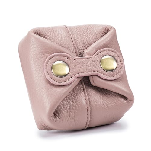 Münzbörse Leder Minigeldbörse Lippenstifttasche Echtleder Kleingeldbörse Mini Reise Organisator Tasche Tragbare Make up Kosmetiktasche Aufbewahrungstasche Geldbeutel Münzbeutel Schmuckbeutel von SMTCM