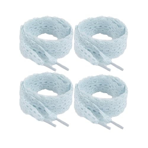 Schnürsenkel 4 paar Seide Schnürsenkel Schleifenschnürsenkel Schleifenbänder 120cm Lang für süße Damen Mädchen Sportschuhe Laufschuhe Turnschuhe Samba Schuhe Segeltuchschuhe Lederschuhe von SMTCM