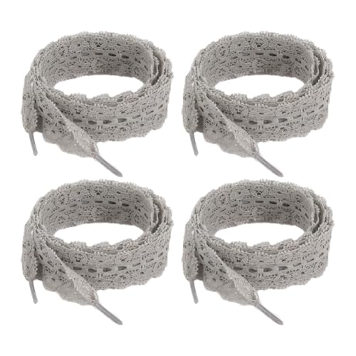 Schnürsenkel 4 paar Seide Schnürsenkel Schleifenschnürsenkel Schleifenbänder 140cm Lang für süße Damen Mädchen Sportschuhe Laufschuhe Turnschuhe Samba Schuhe Segeltuchschuhe Lederschuhe von SMTCM