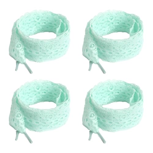 Schnürsenkel 4 paar Seide Schnürsenkel Schleifenschnürsenkel Schleifenbänder 160cm Lang für süße Damen Mädchen Sportschuhe Laufschuhe Turnschuhe Samba Schuhe Segeltuchschuhe Lederschuhe von SMTCM