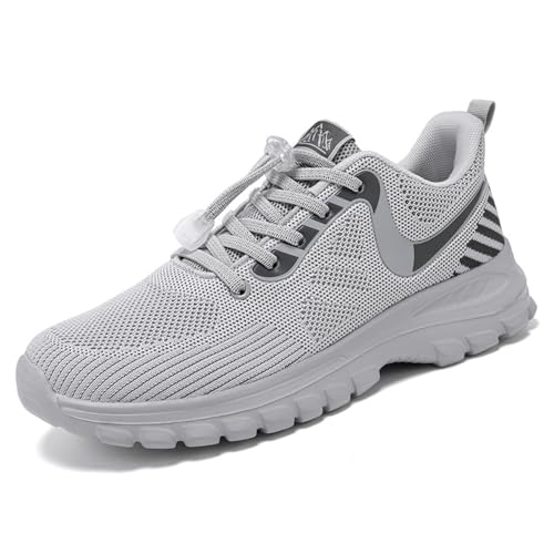 Damen Therapeutische Diabetiker Schuhe Herren Wanderschuhe Hallux Valgus Schuhe Für Geschwollene Füße, Leichtgewichts Atmungsaktiv rutschfest Turnschuhe Arthritis Orthopädische Schuhe,Gray/B-41 EU von SMTSEC