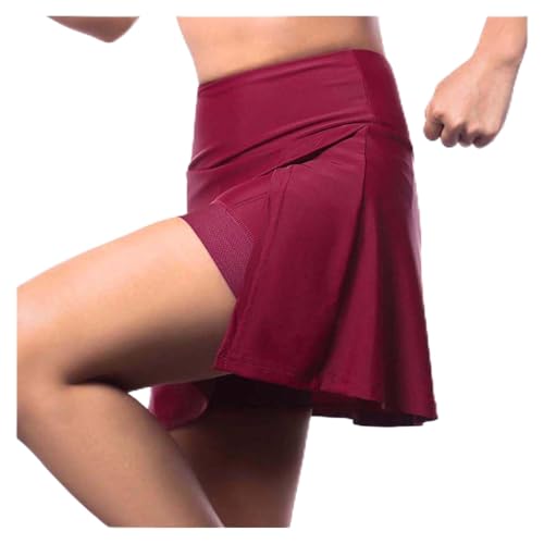 Hosenrock Damen Kurz 2 In 1 Mit 5D Sitzpolster Fahrradrock Damen Gepolstert Mit Innenhose Reflektierend Radlerhose Atmungsaktiv Radhose MTB Hose Stoßfest Sport Rock Skort Fahrradhose,Red-M Hosenrock Damen Kurz 2 In 1 Mit 5D Sitzpolster Fahrradrock Damen Gepolstert Mit Innenhose Reflektierend Radlerhose Atmungsaktiv Radhose MTB Hose Stoßfest Sport Rock Skort Fahrradhose,Red-M von SMTSEC