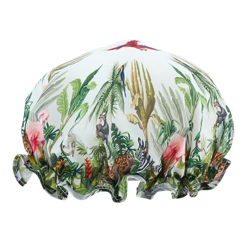 SMUG Duschhaube – wasserdichte Duschhaube mit elastischem Futter – drei Drucke erhältlich – Duschen, Kochen, Spa-Salon, Schlafen, Make-up – Duschhauben für Frauen UK Langhaar Kurzhaar – Dschungel SMUG Duschhaube – wasserdichte Duschhaube mit elastischem Futter – drei Drucke erhältlich – Duschen, Kochen, Spa-Salon, Schlafen, Make-up – Duschhauben für Frauen UK Langhaar Kurzhaar – Dschungel von SMUG