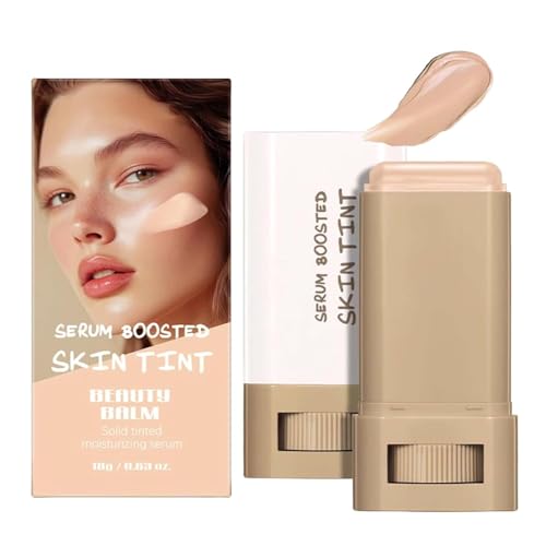 Foundation Stick Beauty Balm Serum Boosted Skin Tint Vollständige Abdeckung Concealer Balm Solid Tinted Contour Stick Tragbarer feuchtigkeitsspendender Serumstick für Gesichts-Make-up von SMXTJBAI