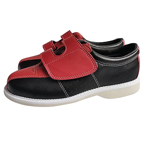 Bowling Schuhe Rot - Professionelle Bowling Turnschuhe Schuhe Frauen Männer Anfänger Mode Freizeit Turnschuhe Bequem Atmungsaktiv Weiches Leder rutschfeste Sohle Trainingsschuhe Super von SMZGLANG