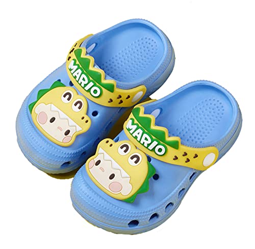 SMajong Kinder Clogs Pantoletten Jungen Mädchen Gartenschuhe Atmungsaktiv Sandalen Hausschuhe Badeschuhe rutschfeste Pantoffeln 27/28 EU von SMajong