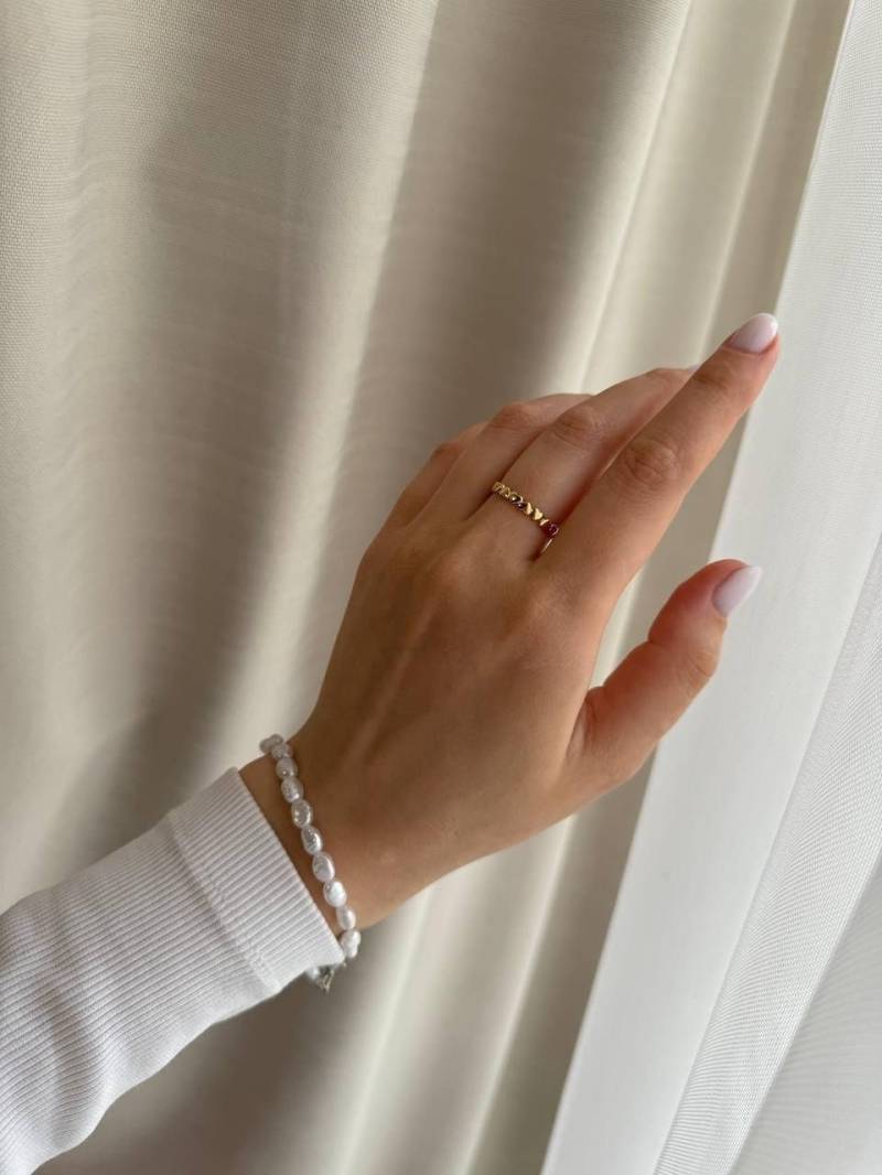 Band Herz Ring-Gold Ring-Nie Fade Ring-Jeden Tag Ring-Minimalist-Geschenk Für Sie-Dünne Ring in Form Eines Herz-Ring Der Freundschaft-Liebe von SMinimal