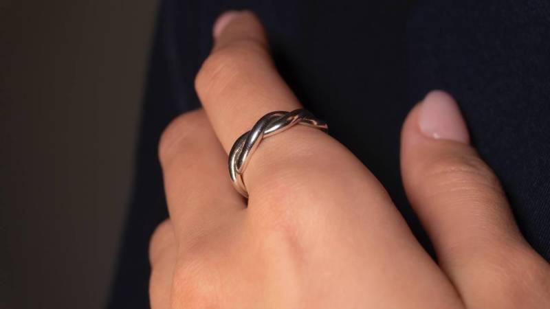 Handgemachter Geflochtener Ring Aus Sterlingsilber von SMinimal