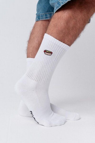 SNACKZ Hot Dog | Bestickte Bio Baumwoll Socken von SNACKZ