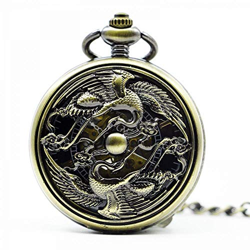 Antikes Skelett Mechanische Herren SteamMechanical Uhren Uhr Anhänger Handaufzug Herrenuhr Taschenuhr Geschenke Für Familie Dekorieren von SNEN-ESDG