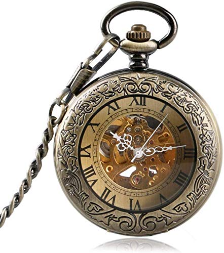 Bronze römische Ziffern automatische mechanische Taschenuhr Männer Frauen schnitzen Retro transparente Glasabdeckung Kette Geschenk Taschenuhr Geschenke für die Familie Bronze römische Ziffern automatische mechanische Taschenuhr Männer Frauen schnitzen Retro transparente Glasabdeckung Kette Geschenk Taschenuhr Geschenke für die Familie von SNEN-ESDG