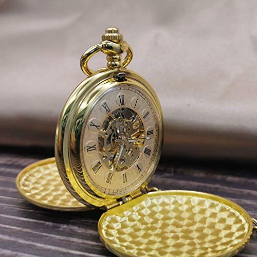 Glatte mechanische Taschenuhr Volle Goldfarbe Männer Frauen Stilvolle Retro Handaufzug Double Hunter Taschenuhr Glatte mechanische Taschenuhr Volle Goldfarbe Männer Frauen Stilvolle Retro Handaufzug Double Hunter Taschenuhr von SNEN-ESDG