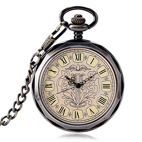 Klassische, Elegante Vintage-Anhängeruhr, Männer, Frauen, offenes Gesicht, mechanische Handaufzugs-Taschenuhr, Exquisite Vintage-Ketten-Taschenuhr von SNEN-ESDG