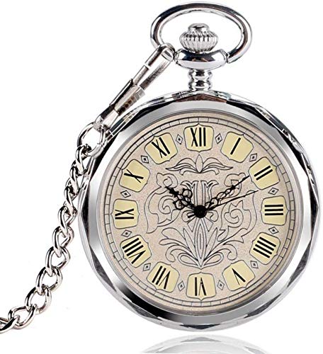 Mechanische SteamPocket-Uhr Uhr Stunde Open Face Kette Stilvolles Vintage Männer Handaufzug Coole Anhänger Taschenuhr Geschenke für die Familie von SNEN-ESDG