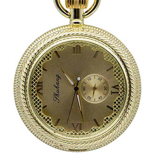 Mode Herren Taschenuhr Mechanische Handaufzug Spitze Single Open Analog Vintage Uhren für Herrengeschenke, mit Box Taschenuhr (No Box) von SNEN-ESDG