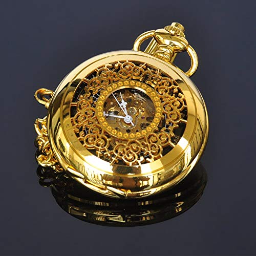 Retro Gold Herren manuelle mechanische Taschenuhr zurück Hohle Flip Style Herren mechanische Uhr schmücken Geschenk für Vater Taschenuhr Retro Gold Herren manuelle mechanische Taschenuhr zurück Hohle Flip Style Herren mechanische Uhr schmücken Geschenk für Vater Taschenuhr von SNEN-ESDG