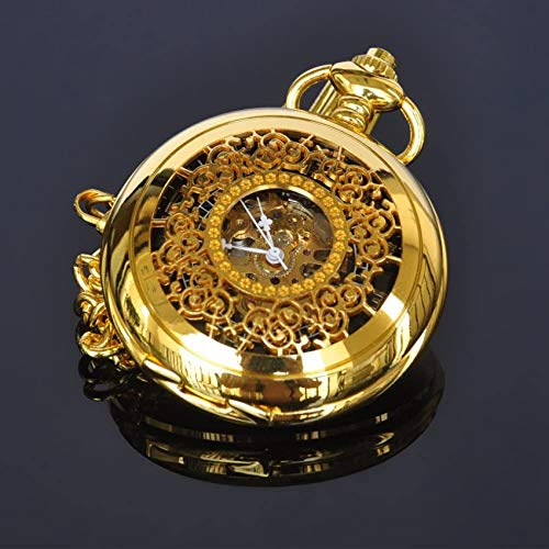 Retro Gold Herren manuelle mechanische Taschenuhr zurück Hohle Flip Style Herren mechanische Uhr schmücken Geschenk für Vater Retro Gold Herren manuelle mechanische Taschenuhr zurück Hohle Flip Style Herren mechanische Uhr schmücken Geschenk für Vater von SNEN-ESDG