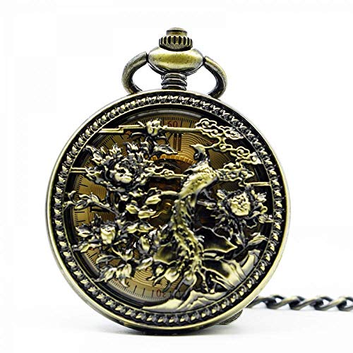 Retro SteamMysterious Hollow Bird Mechanische Taschenuhr Skelett Männer Frauen Anhänger mit Kette Geschenk Taschenuhr Retro SteamMysterious Hollow Bird Mechanische Taschenuhr Skelett Männer Frauen Anhänger mit Kette Geschenk Taschenuhr von SNEN-ESDG