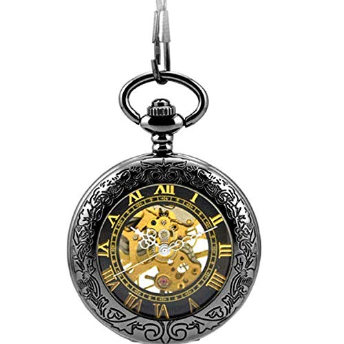 Wolfram-Stahl schwarz 57 Lupe Multifunktions-Flip Retro-Taschenuhr mit mechanischem Aufzug Herren- und Damen-Studenten-Hohltaschenuhr Dekorieren Sie das Geschenk für den Vater Taschenuhr Wolfram-Stahl schwarz 57 Lupe Multifunktions-Flip Retro-Taschenuhr mit mechanischem Aufzug Herren- und Damen-Studenten-Hohltaschenuhr Dekorieren Sie das Geschenk für den Vater Taschenuhr von SNEN-ESDG