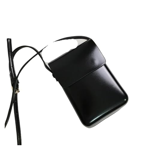 Frauen Handtaschen Leder Schulter Taschen Weibliche Große Kapazität Umhängetaschen Kleine Feste Klappe Telefon Geldbörse Für Die Tägliche Arbeit(Black) von SNGUOQ