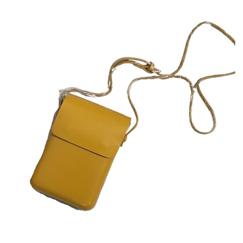 Frauen Handtaschen Leder Schulter Taschen Weibliche Große Kapazität Umhängetaschen Kleine Feste Klappe Telefon Geldbörse Für Die Tägliche Arbeit(Yellow) von SNGUOQ