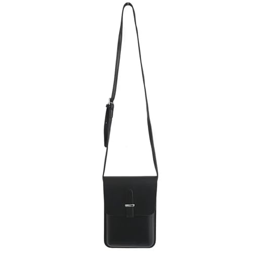 Kleine Frauen Männer Schulter Messenger Taschen Pu Leder Student Umhängetasche Unisex Telefon Handtaschen Für Die Tägliche Arbeit(Black) von SNGUOQ