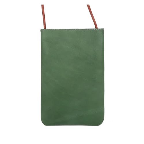 SNGUOQ Kleine Umhängetaschen aus Leder for Damen, Handytasche, Umhängetasche for Mädchen, Handytasche Für Die Tägliche Arbeit(Green) von SNGUOQ
