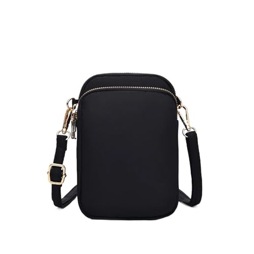 SNGUOQ Umhängetasche Handytasche Damen Handytasche Mini Weibliche Messenger Geldbörse Dame Geldbörse Kleine Umhängetasche Damen Handtasche Für Die Tägliche Arbeit(Black) von SNGUOQ